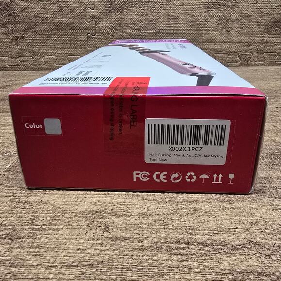 Lyealion Automatic Hair Style Curling Iron 3-In-1 Replaceable Barrels Pink Grey - Picture 4 of 6